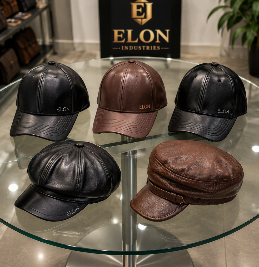 Custom Fashion Leather Cap for Ladies and Gents, Leather and Sports Cap Supply