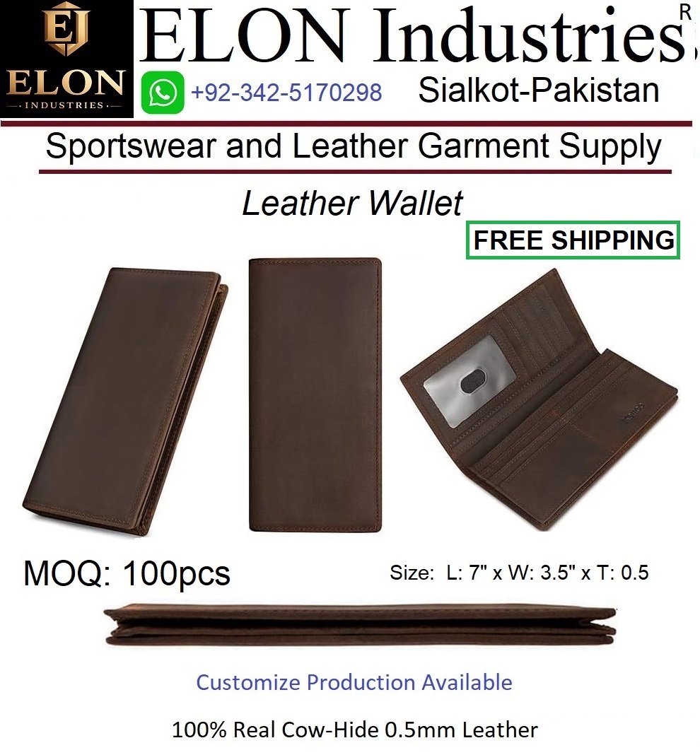 Custom Leather Wallet For Ladies and Gents made with 100% real Cow-Hide Leather photo 3