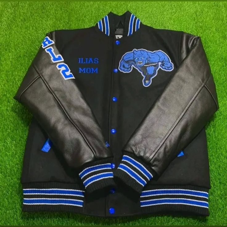 Black Letterman’s Jackets – Premium wool front and back, genuine leather sleeves, warm quilted inner lining.