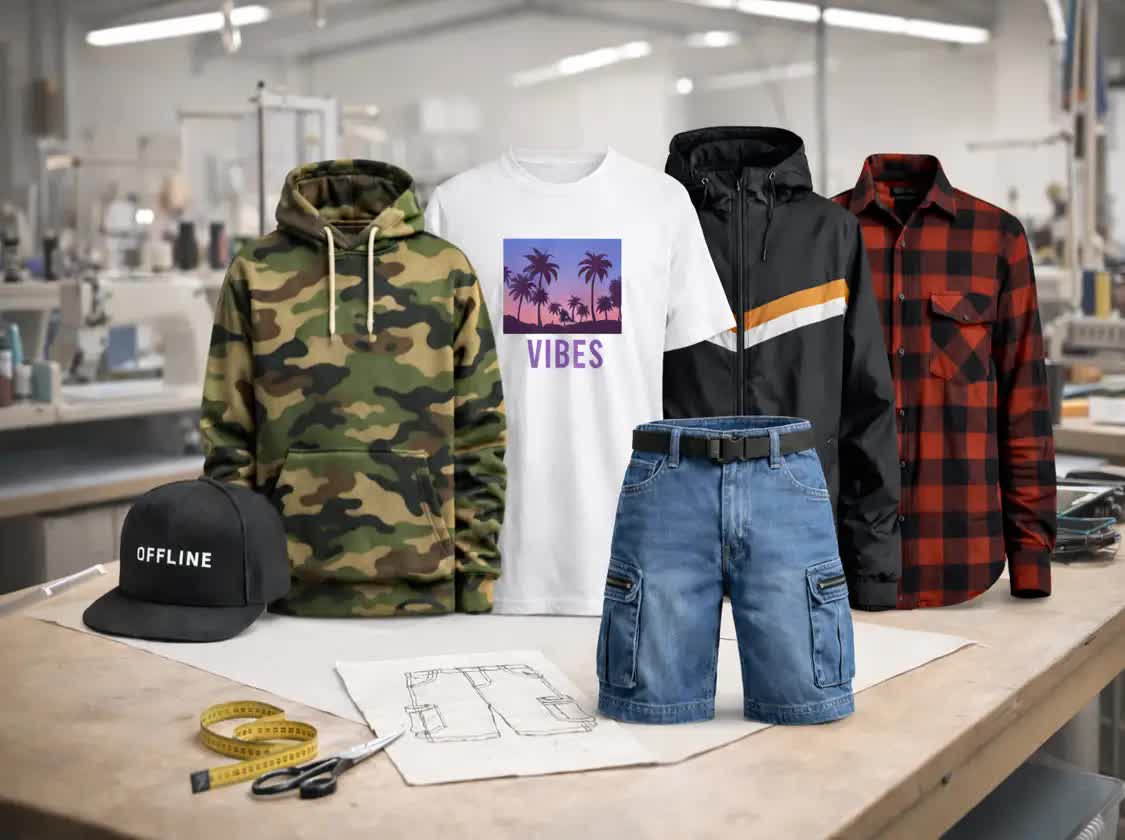 Private label streetwear — hoodies tees flannels and joggers