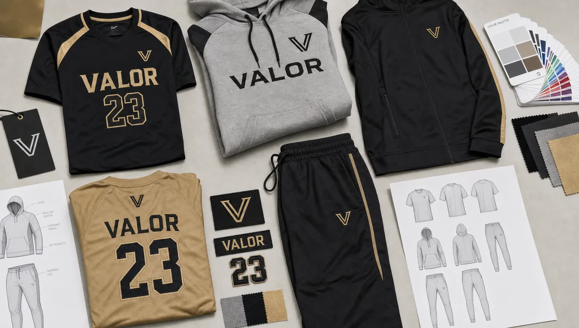 Private label activewear sets — hoodies tees and joggers