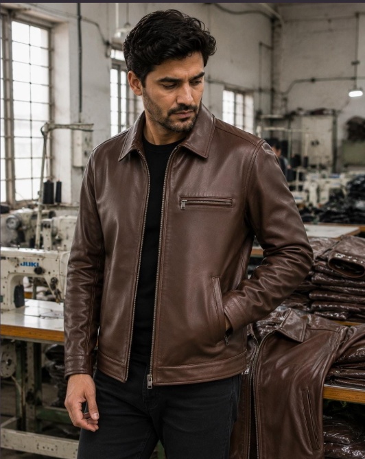 Motorcycle leather jacket Rider leather jacket photo 2