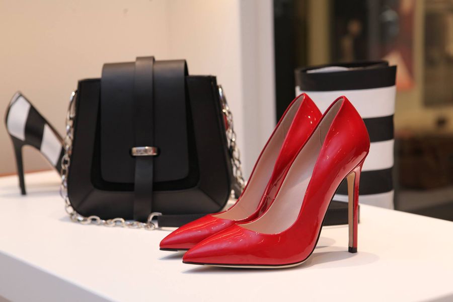 Women's fashion pointed-toe pumps with stiletto heels